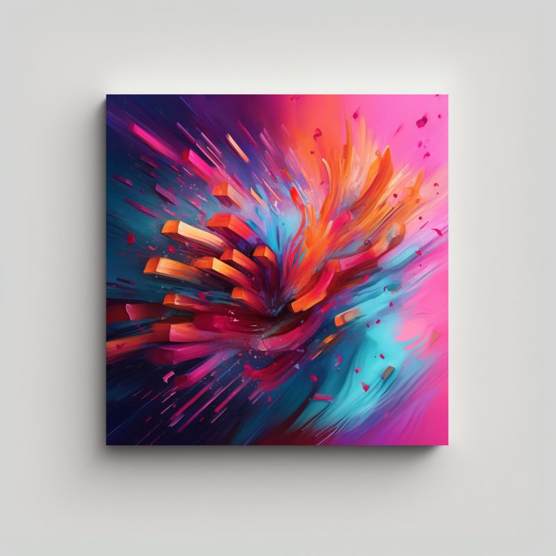 GENERICO - Lienzo De Tela Tela Sublimada Equilibrio Visual 80x80 Cm