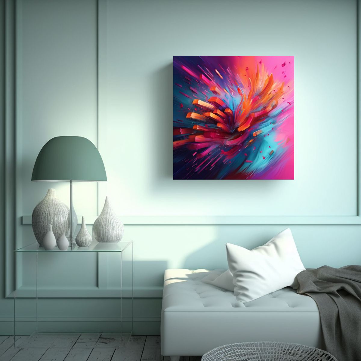 GENERICO - Lienzo De Tela Tela Sublimada Equilibrio Visual 60x60 Cm