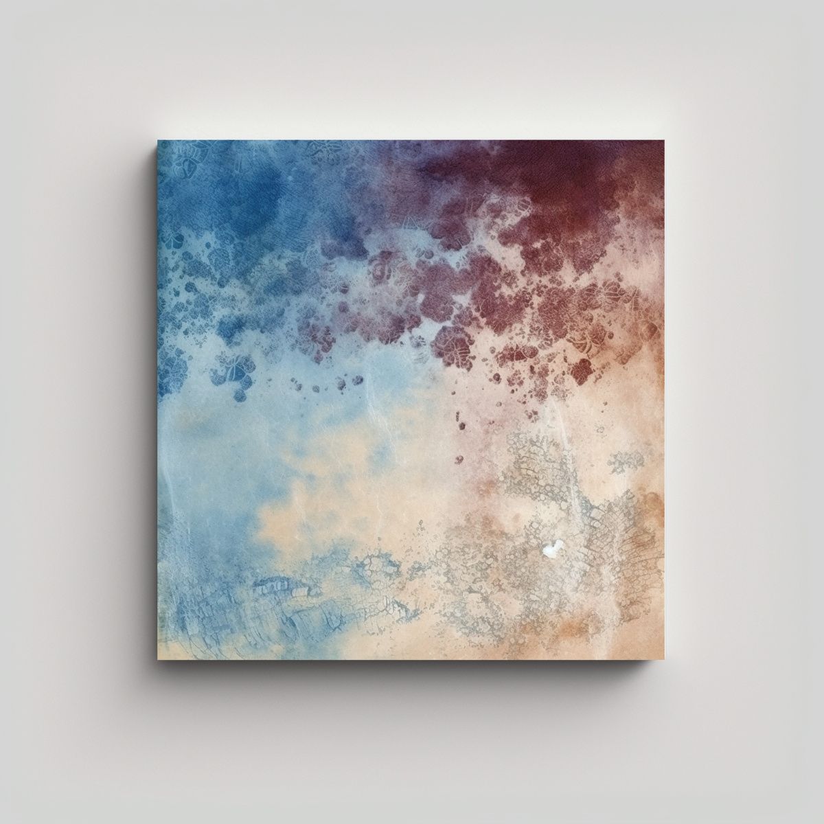 GENERICO - Pintura Decorativa Abstracta En Lienzo Sublimado 80x80 Cm