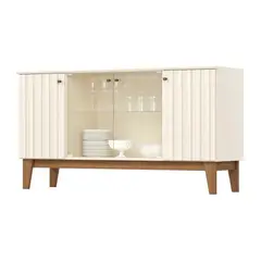 GENERICO - Mueble buffet eiffel 4 puertas nature white Henn