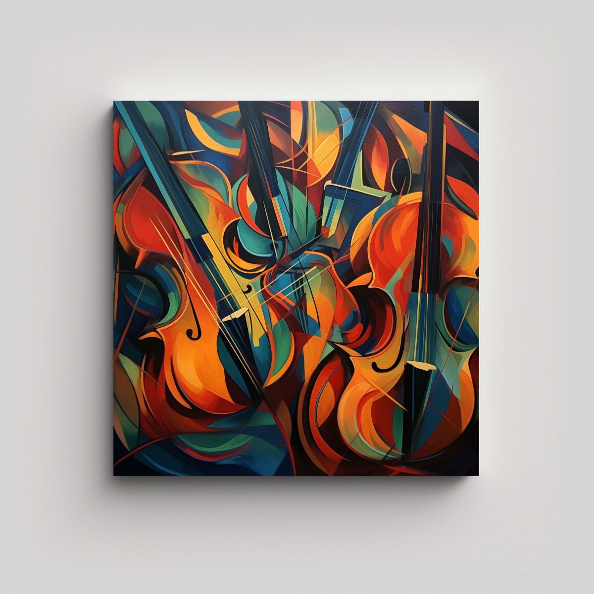 GENERICO - Pintura Al óleo De Jazzbos Espectacular Y Bonita 90x90 Cm