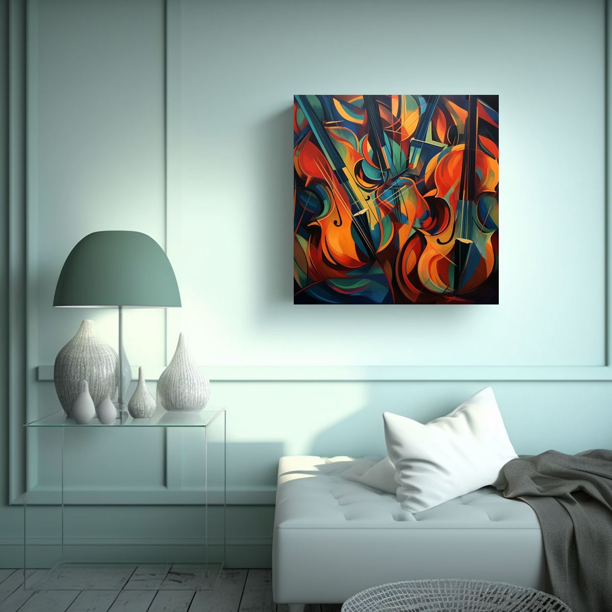 GENERICO - Pintura Al óleo De Jazzbos Espectacular Y Bonita 90x90 Cm