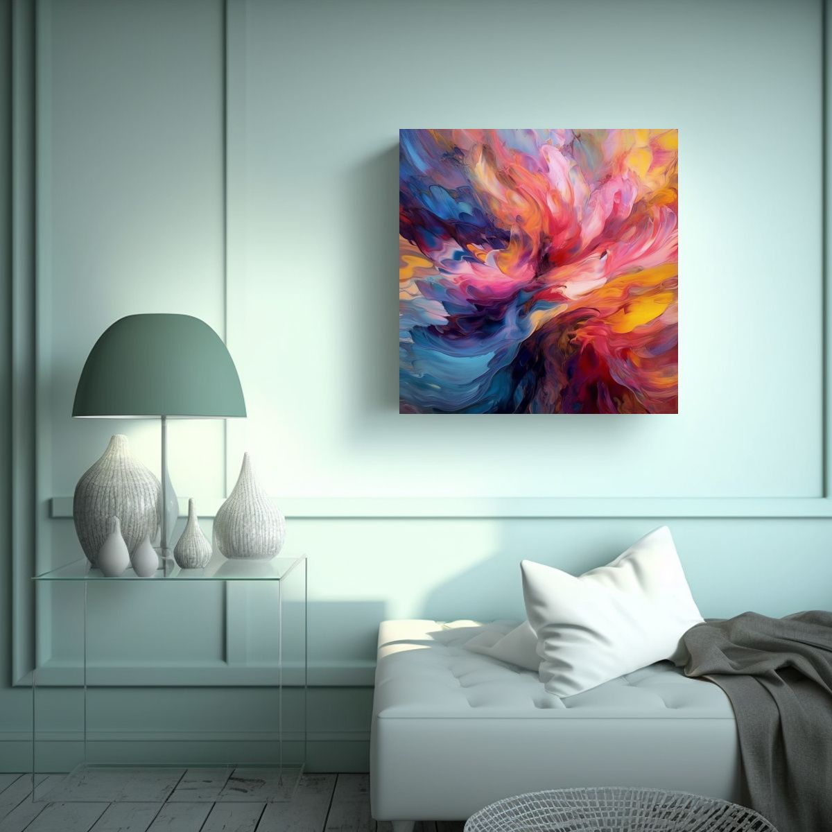 GENERICO - Lienzo Obra Maestra Cuadro Decorativa Creada Por 70x70 Cm