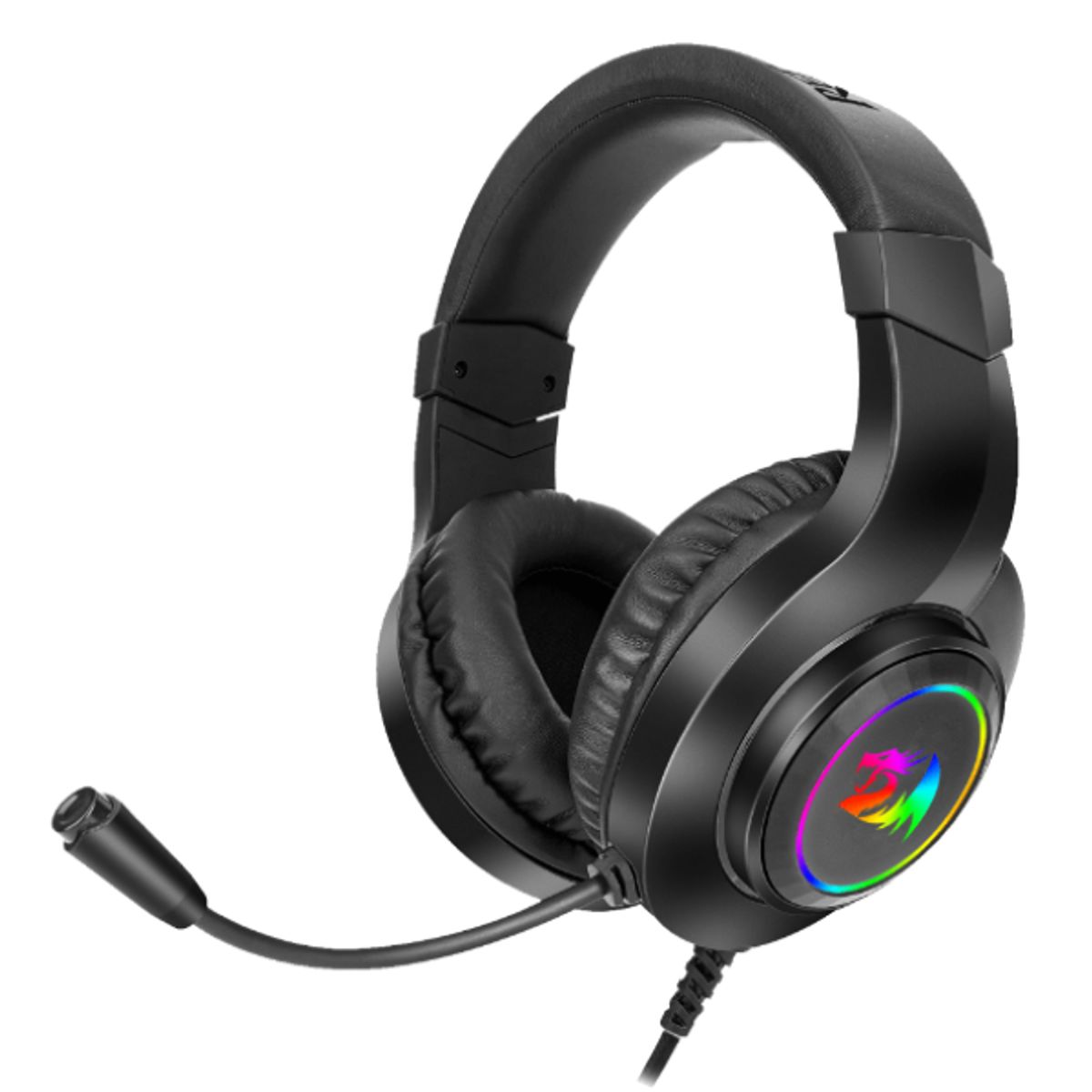 REDRAGON - Audífonos Gamer On-Ear - Redragon Hylas H260 RGB 3.5 mm./USB 2.0 Black