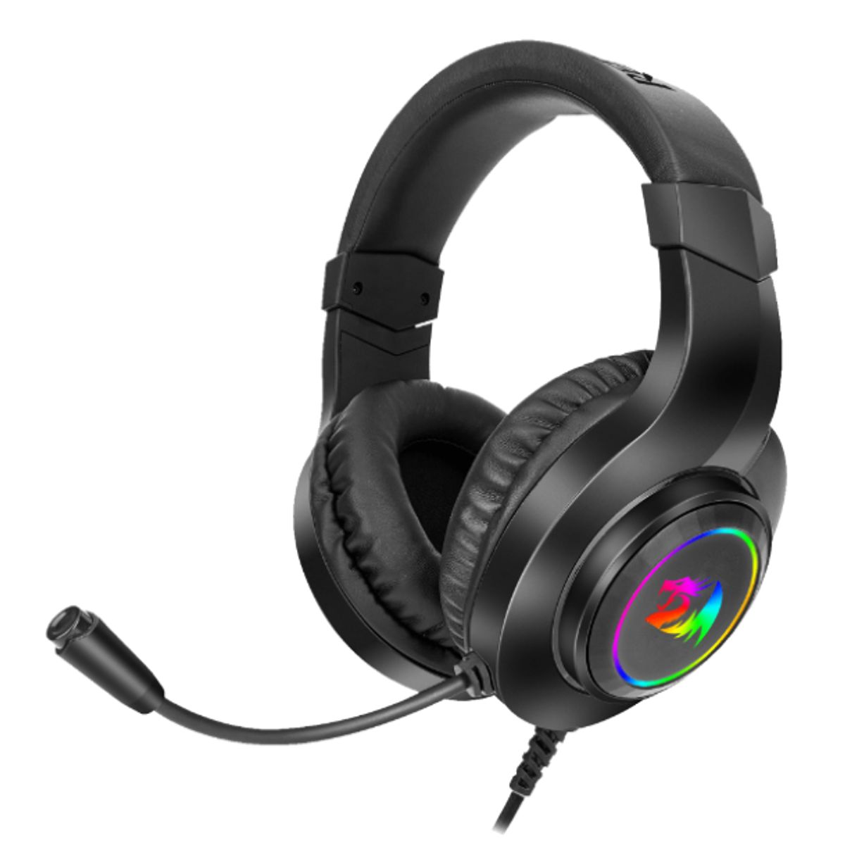 REDRAGON - Audífonos Gamer On-Ear - Redragon Hylas H260 RGB 3.5 mm./USB 2.0 Black