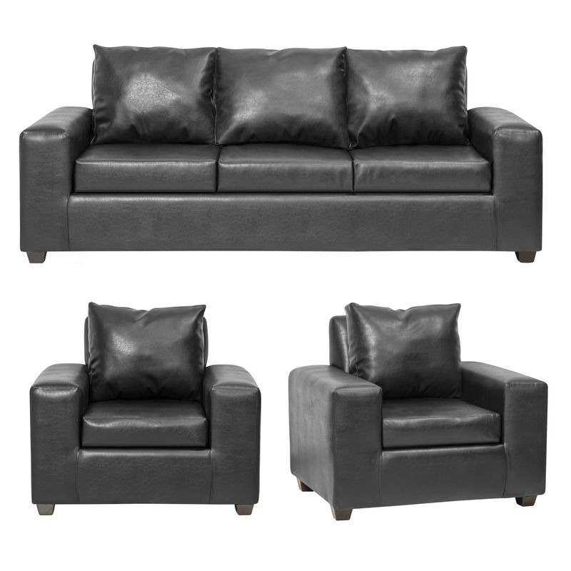 INNOVAMUEBLES - Living 311 Kahlo 225 PU Negro