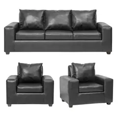 INNOVAMUEBLES - Living 311 Kahlo 225 PU Negro