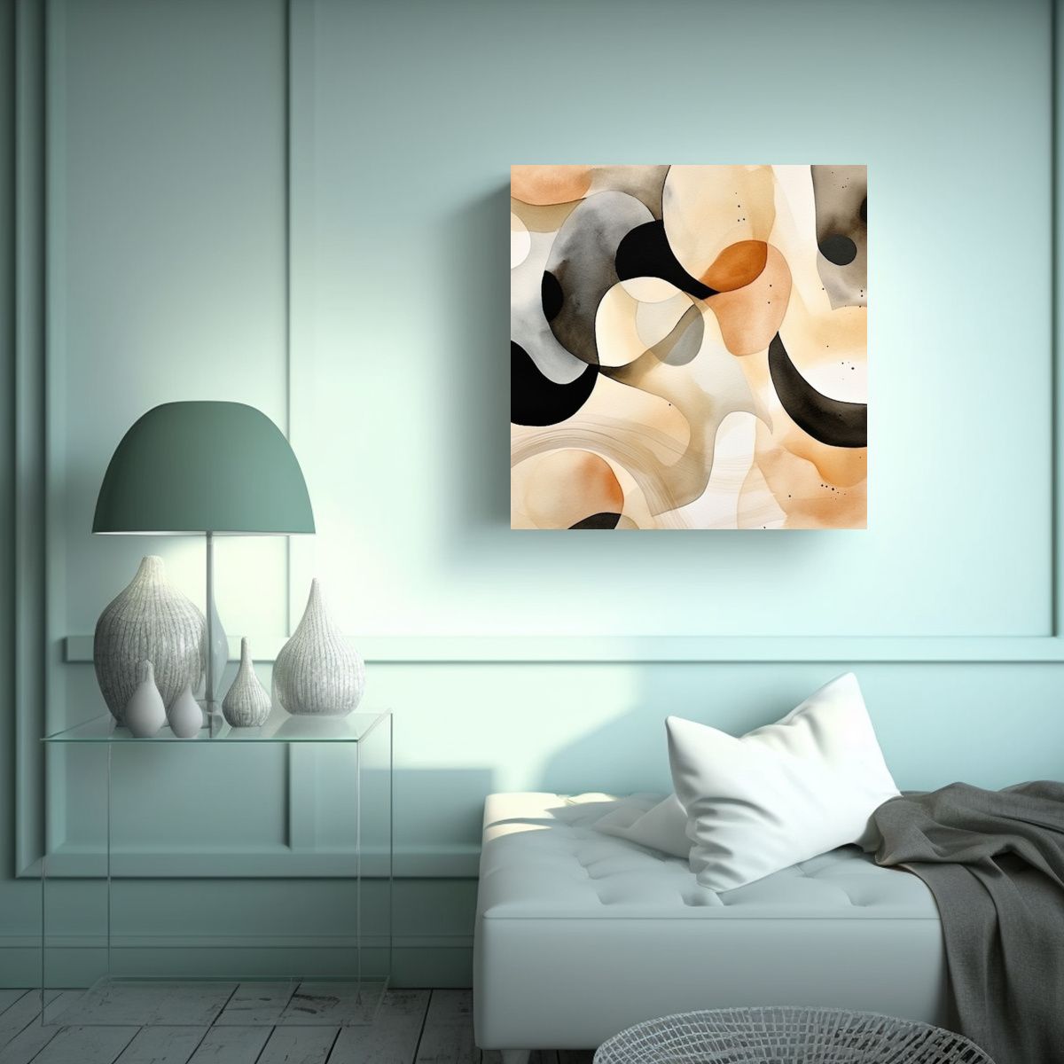 GENERICO - Pinturas Decorativas De Acuarela Abstracta En 80x80 Cm