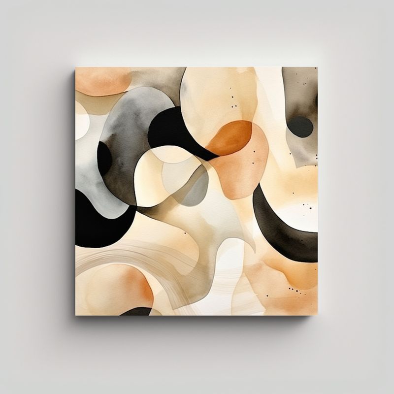 GENERICO - Pinturas Decorativas De Acuarela Abstracta En 50x50 Cm
