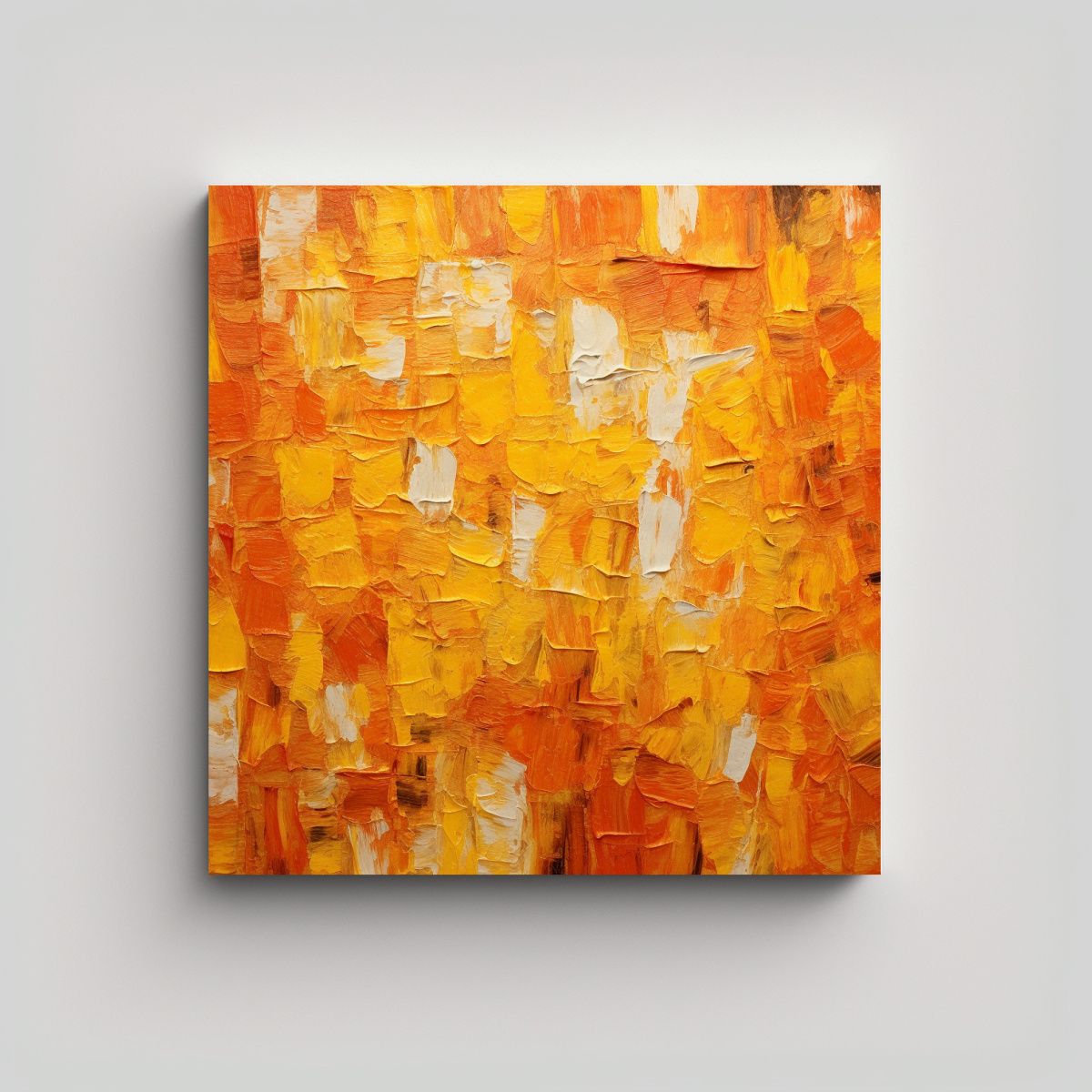 GENERICO - Cuadro Inspirador Textura óleo Sobre Lienzo 80x80 Cm
