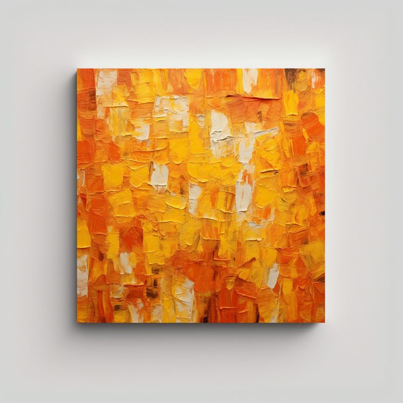GENERICO - Cuadro Inspirador Textura óleo Sobre Lienzo 70x70 Cm