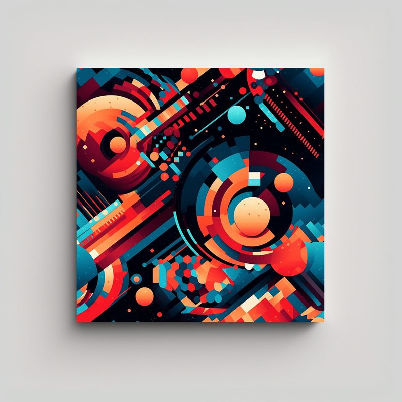 GENERICO - Cuadros Decorativos Con Impactantes Patrones 90x90 Cm