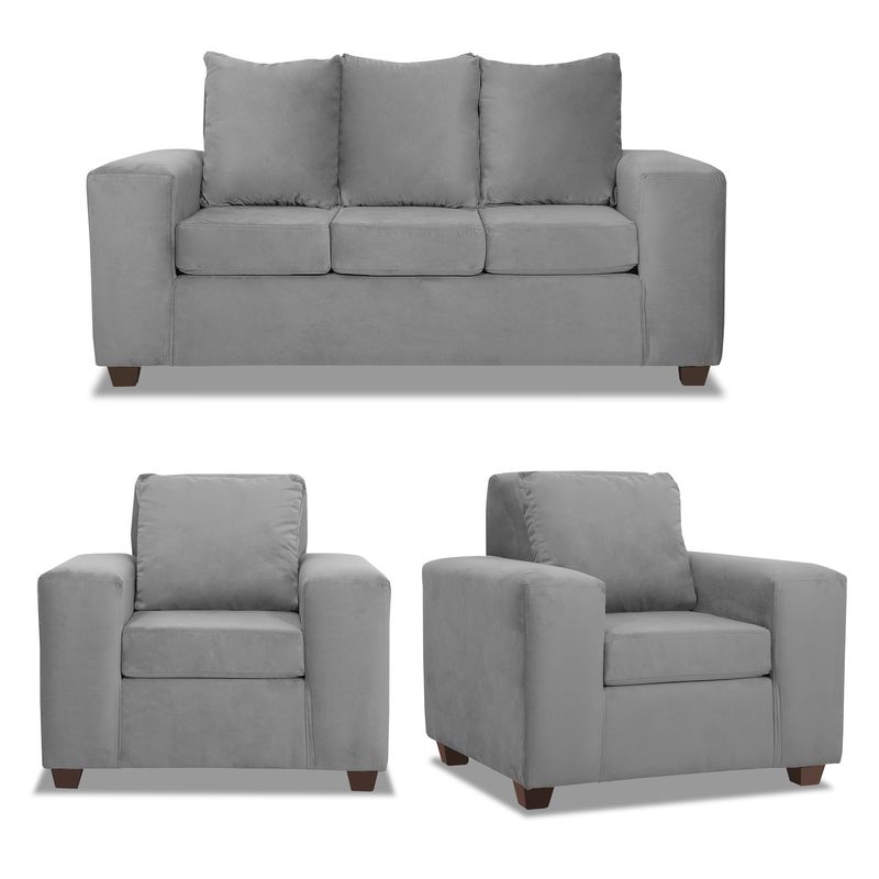 INNOVAMUEBLES - Living 311 Kahlo 167 Felpa Gris Claro