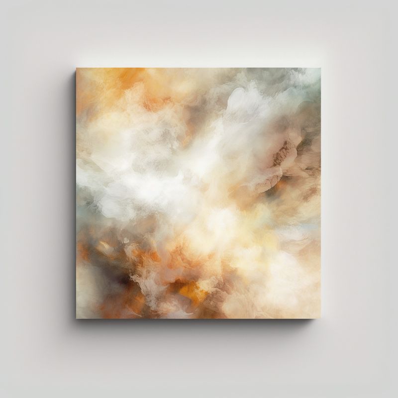 GENERICO - Cuadro Decorativo Abstracto Con Fondo Nebuloso En 60x60 Cm