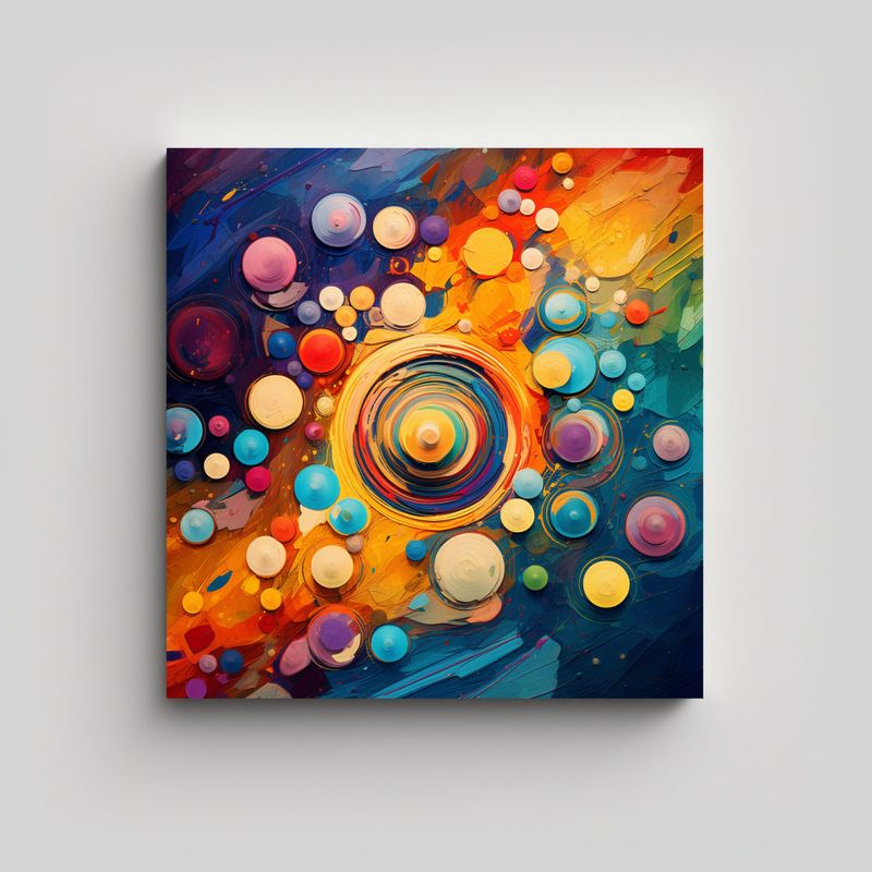 GENERICO - Pinturas Decorativas De Líneas Finas En Bastidor 60x60 Cm