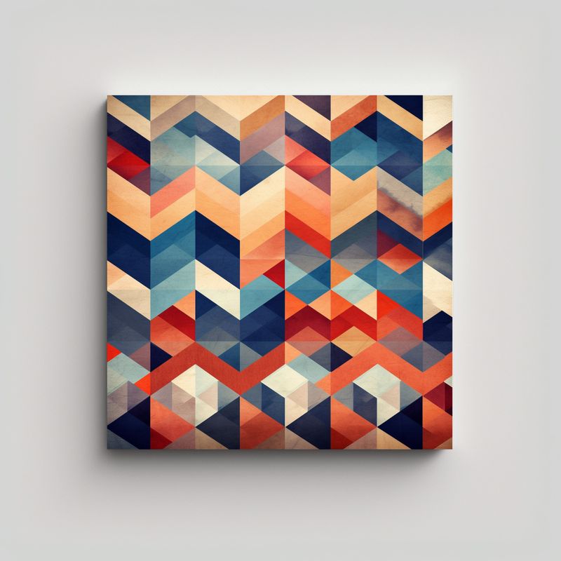 GENERICO - Pinturas Decorativas Con Patrones Geométricos 70x70 Cm