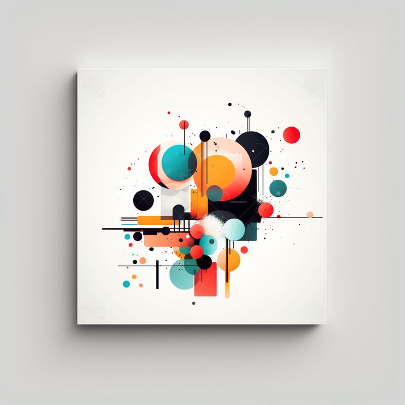 GENERICO - Cuadro Abstracto De Alta Calidad - Elementos 80x80 Cm