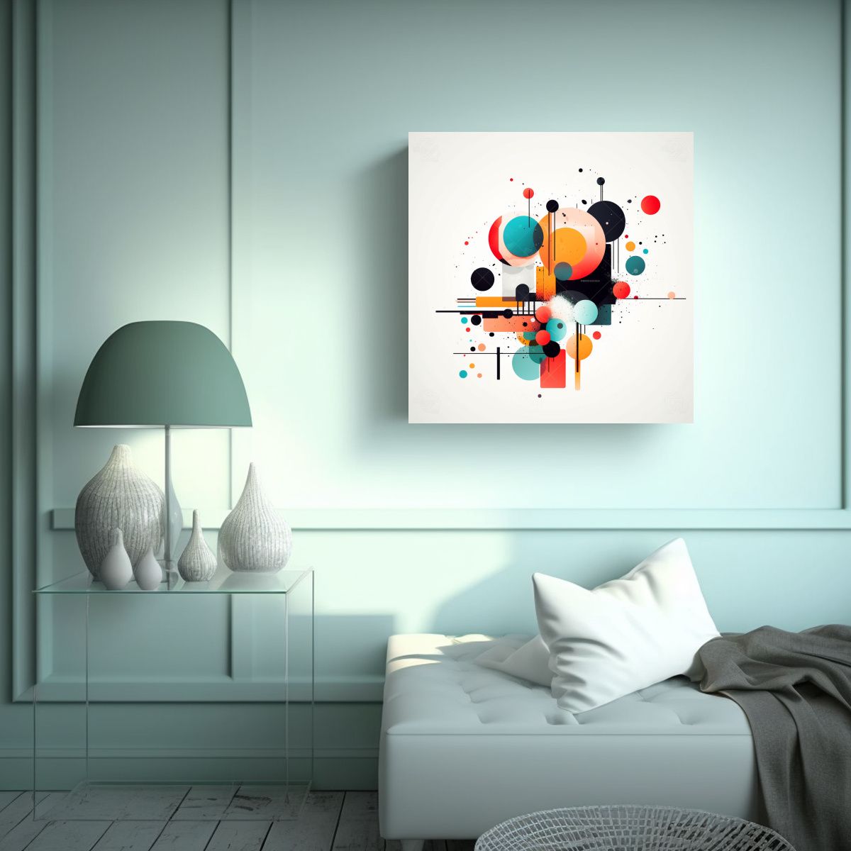 GENERICO - Cuadro Abstracto De Alta Calidad - Elementos 80x80 Cm