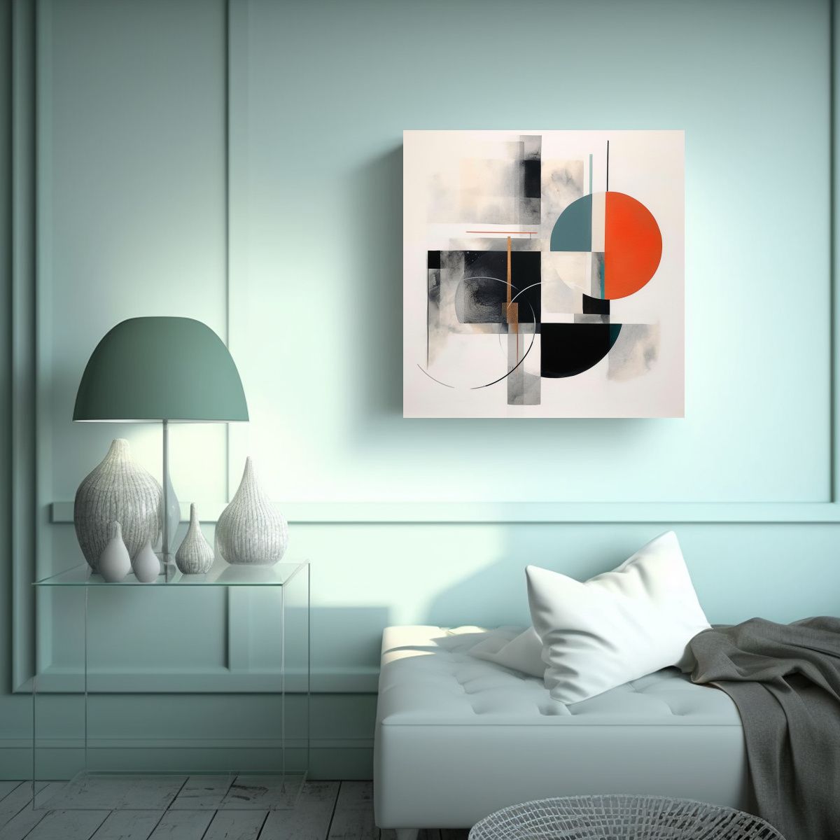 GENERICO - Pinturas Decorativas Minimalistas Con Enfoque En 70x70 Cm