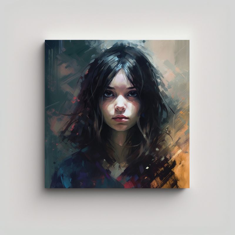 GENERICO - Cuadro Moderno Estilo Galería: Lienzo Tela 90x90 Cm