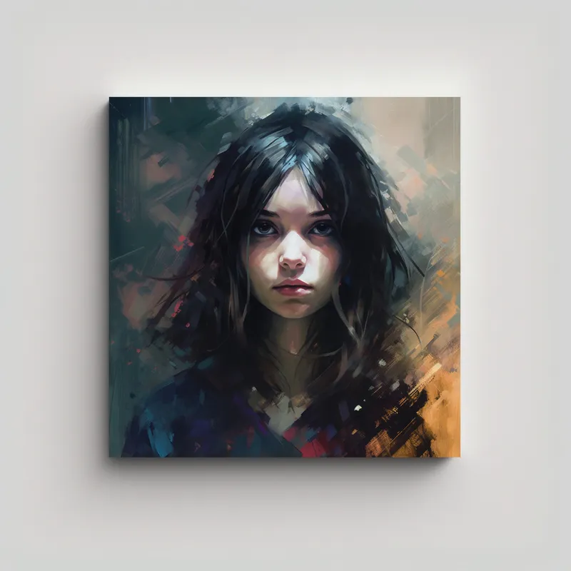 GENERICO - Cuadro Moderno Estilo Galería: Lienzo Tela 90x90 Cm