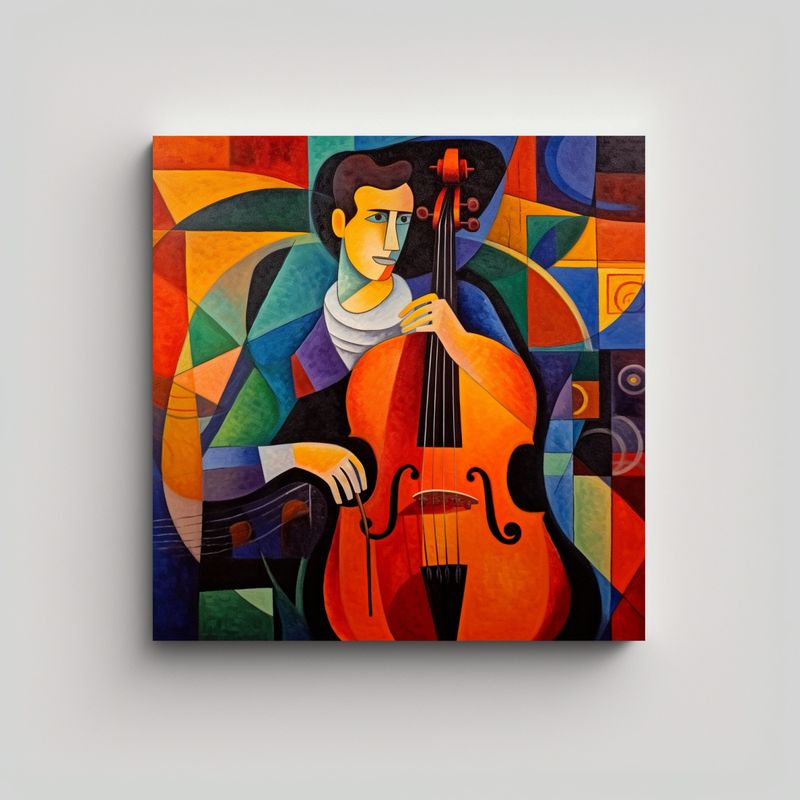 GENERICO - Lienzo Tela Tema Exclusivo Alma Abstracta De Un 90x90 Cm