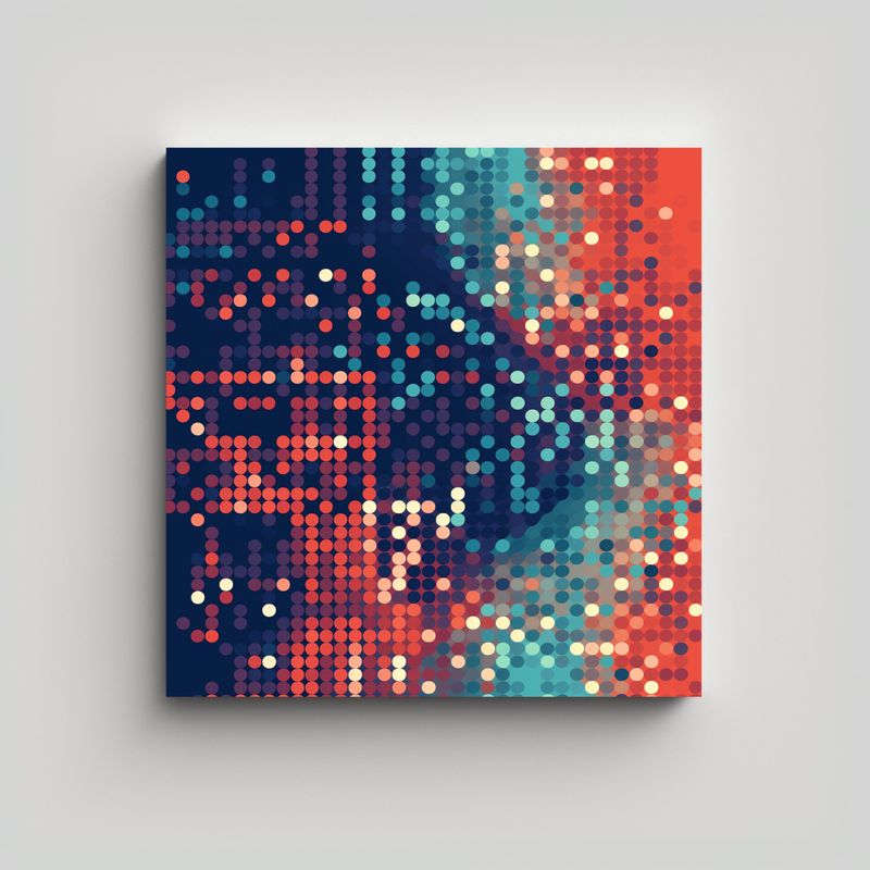 GENERICO - Cuadro Abstracto Minimalista Patrones 50x50 Cm