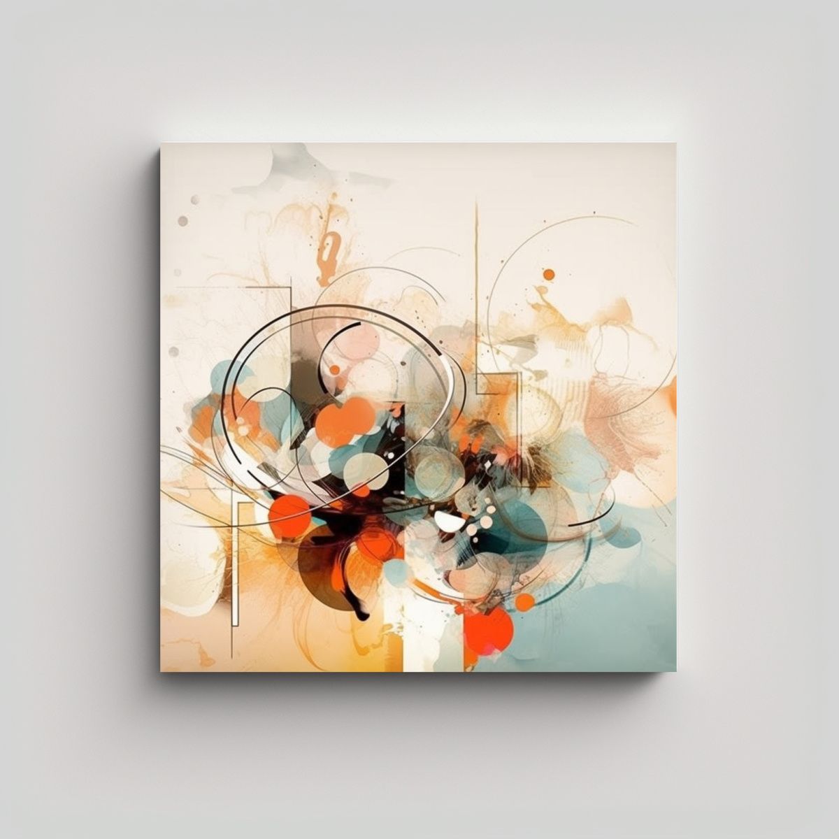 GENERICO - Técnicas De Presentación Abstracta En Pinturas 80x80 Cm