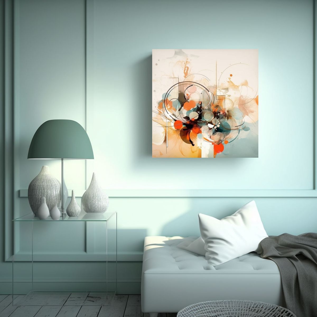 GENERICO - Técnicas De Presentación Abstracta En Pinturas 80x80 Cm