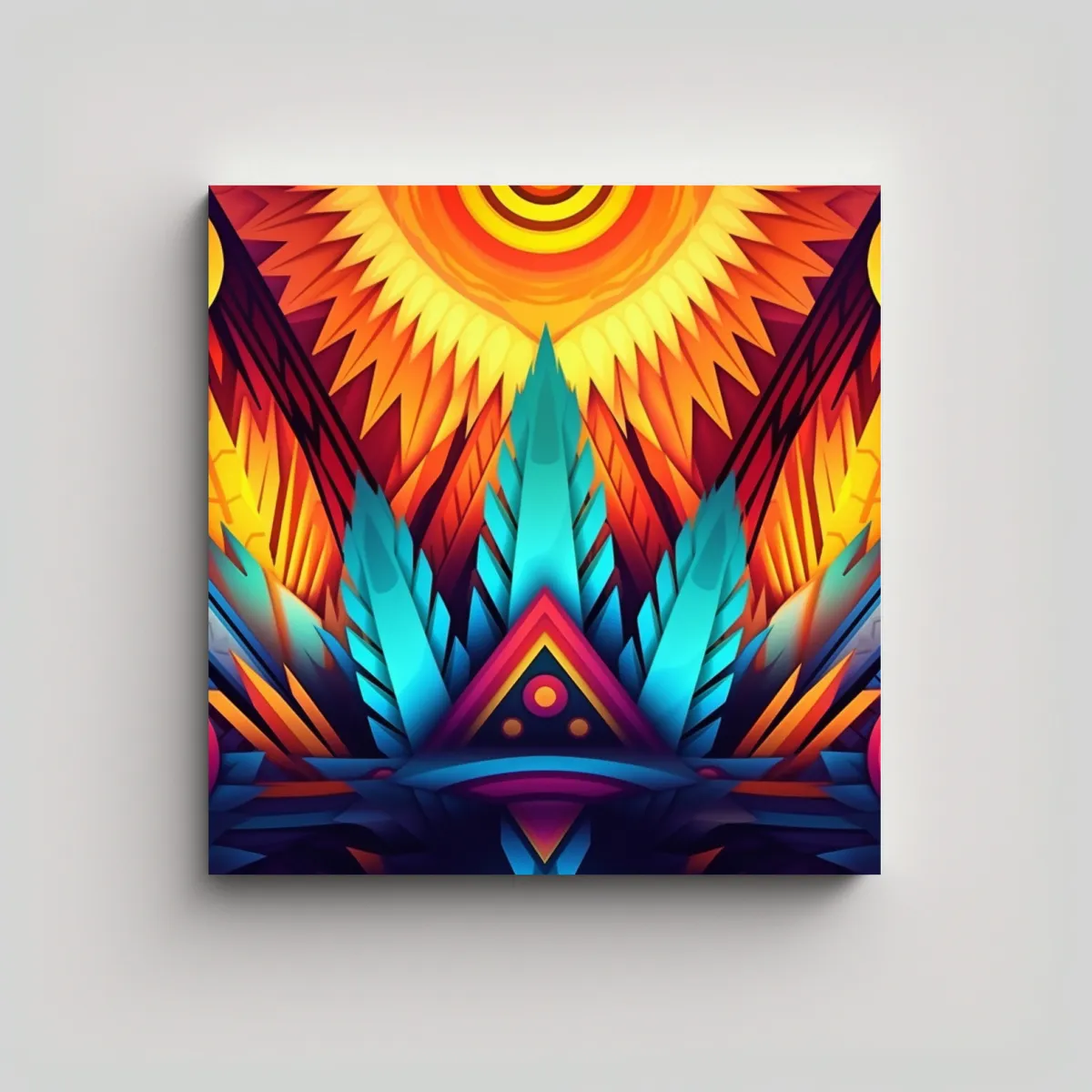 GENERICO - Pinturas Tribales En Tonos Suaves De Fondo 4k 60x60 Cm