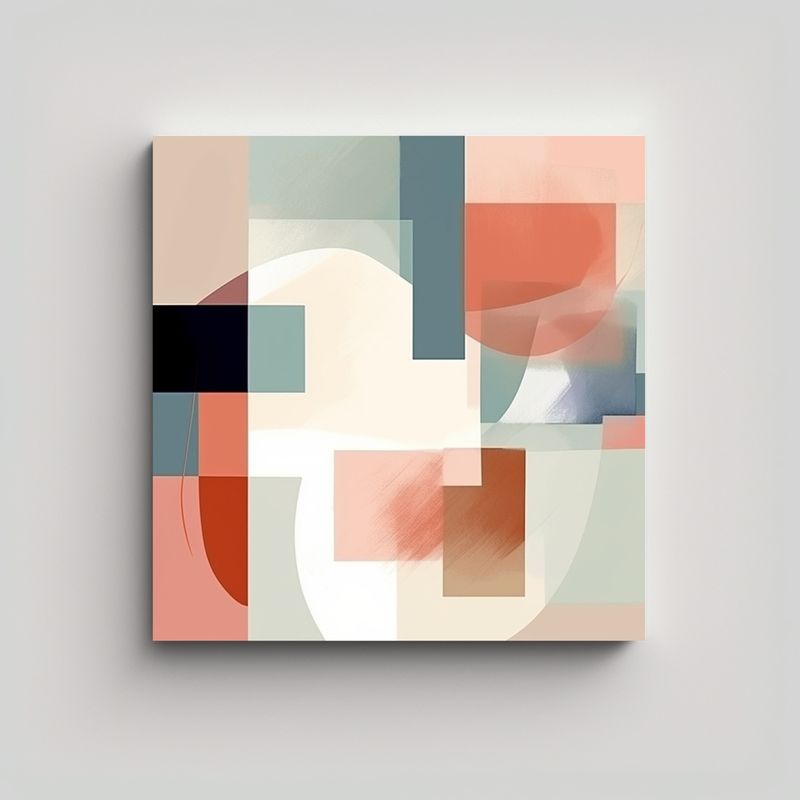 GENERICO - Lienzo De Tela Con Composición Equilibrada Y 50x50 Cm