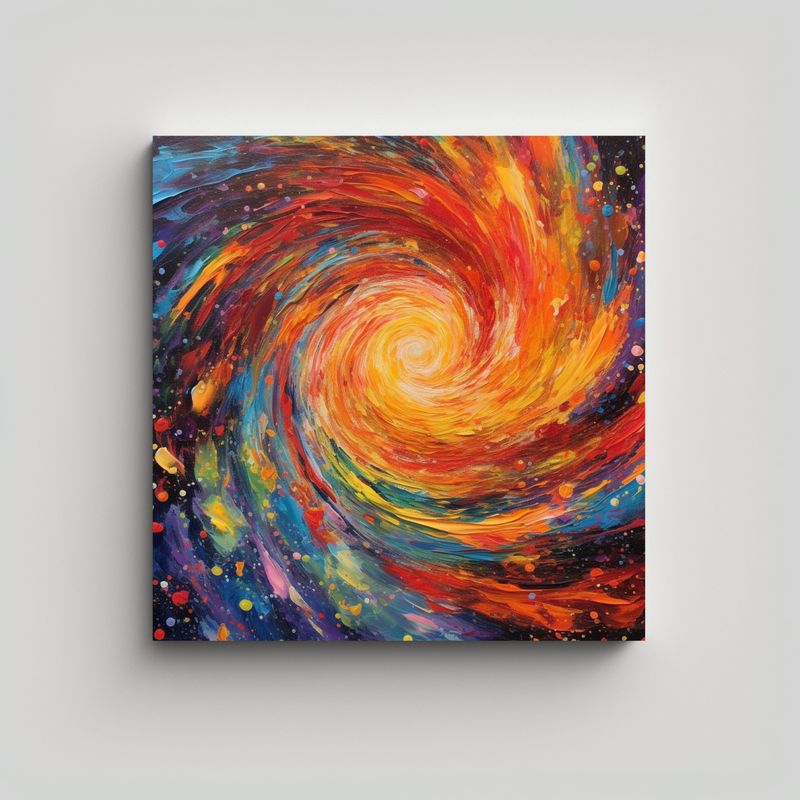 GENERICO - Cuadro Inspiración Equilibrio Visual - Pintura 80x80 Cm