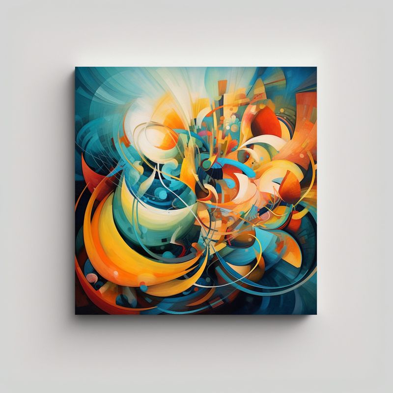 GENERICO - Cuadro Abstracto Armonía Arte Inspirador De La 60x60 Cm