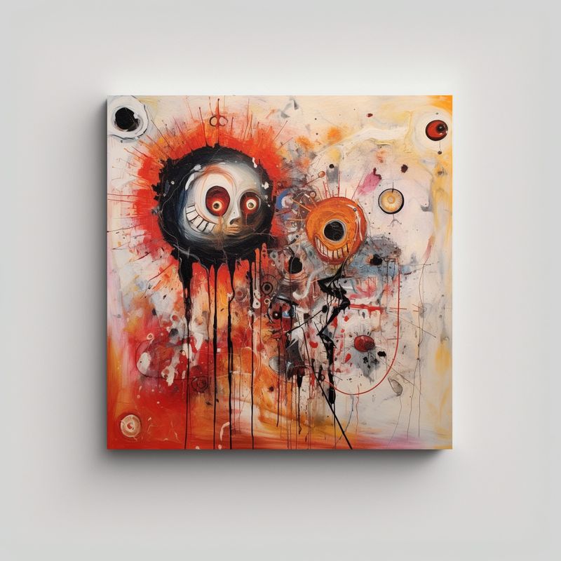 GENERICO - Cuadros Decorativos Abstractos De Arte En Tela 50x50 Cm