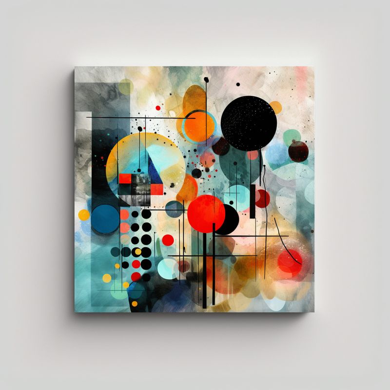 GENERICO - Fondo Arte Acuarela Abstracta: Perspectiva 90x90 Cm