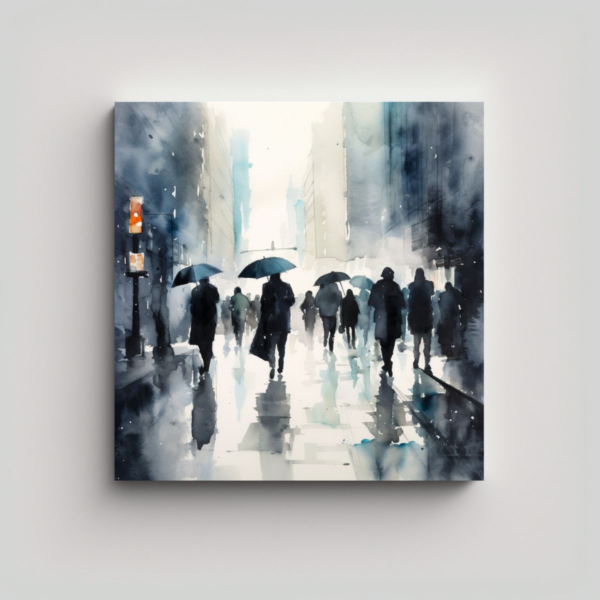 GENERICO - Pintura Decorativa En Acuarela De Personas 70x70 Cm
