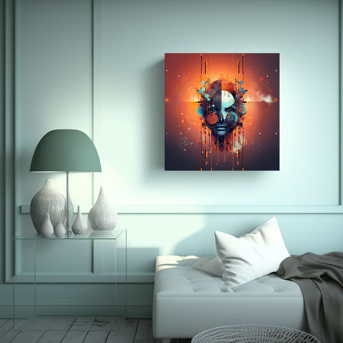 GENERICO - Pintura Decorativa: Arte Inspirador En Lienzo 70x70 Cm