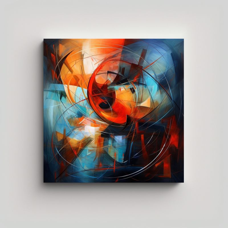 GENERICO - Pinturas Abstractas Brillantes De Relaciones 70x70 Cm