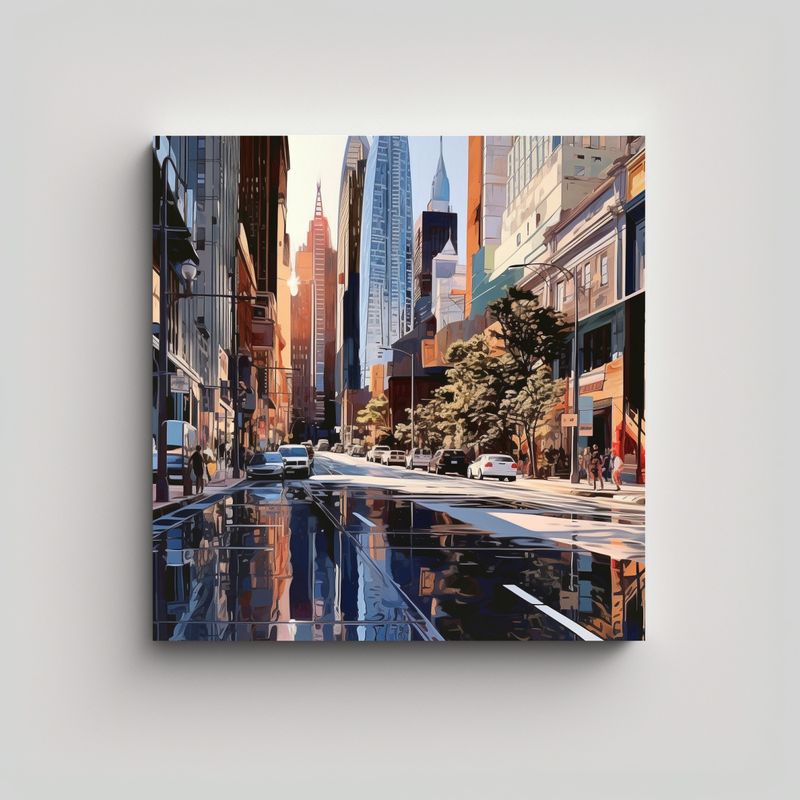 GENERICO - Pinturas De Decoración: Enigmática Composición 50x50 Cm