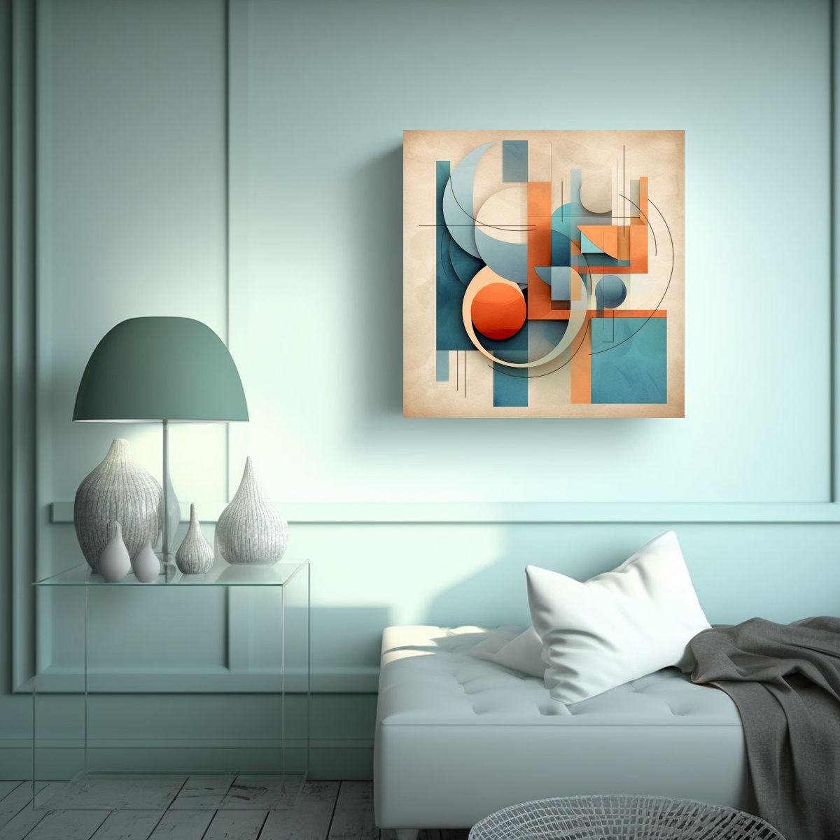 GENERICO - Cuadro Abstracta De Una Forma única En Estilo De 90x90 Cm