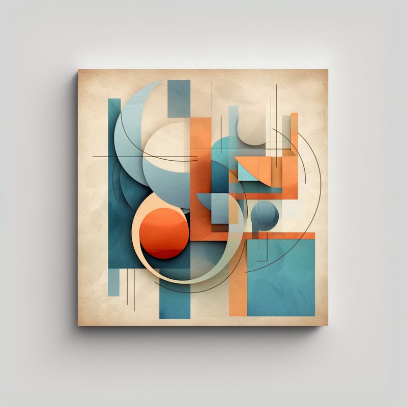 GENERICO - Cuadro Abstracta De Una Forma única En Estilo De 50x50 Cm