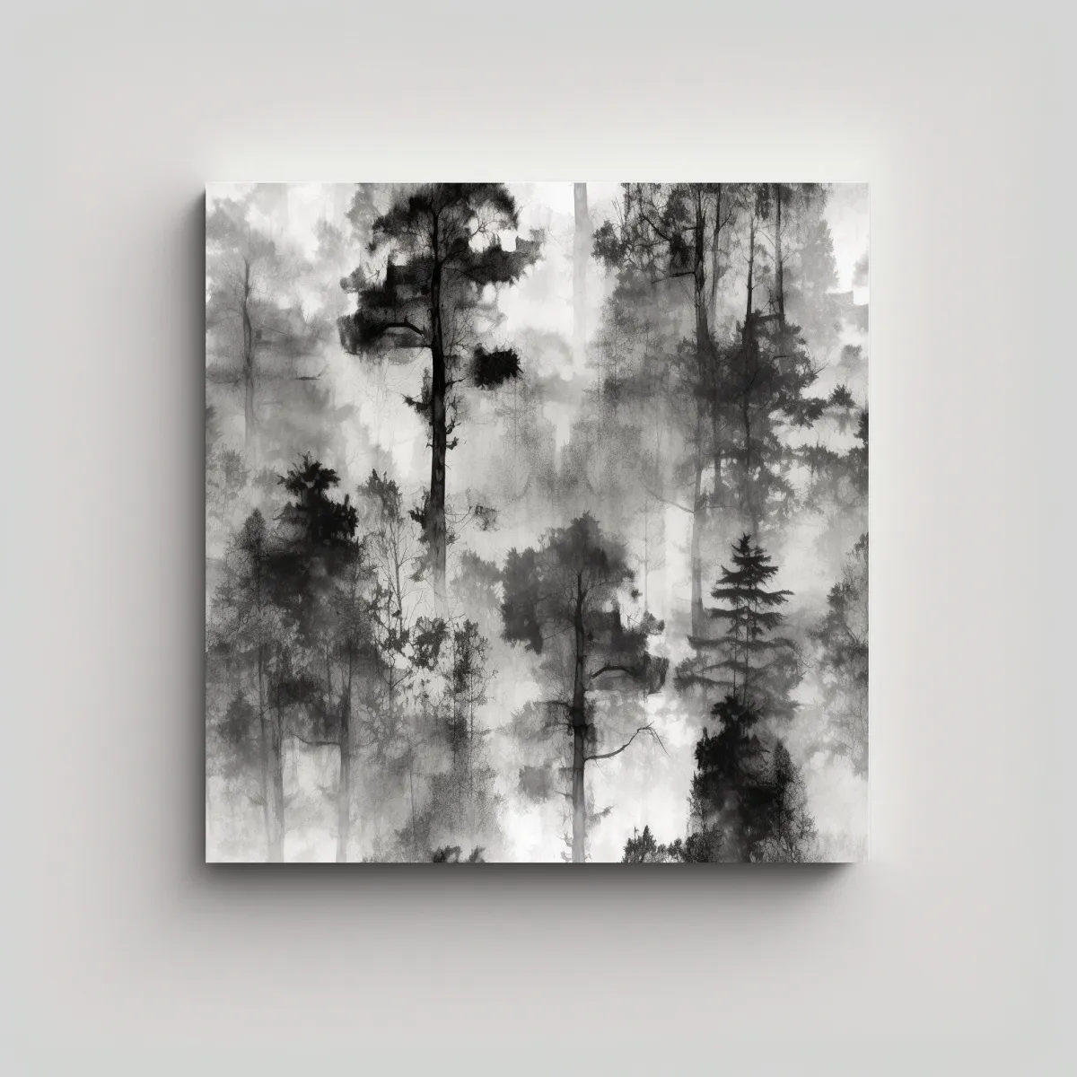 GENERICO - Pintura Al óleo En Lienzo Con Movimiento Floral 80x80 Cm