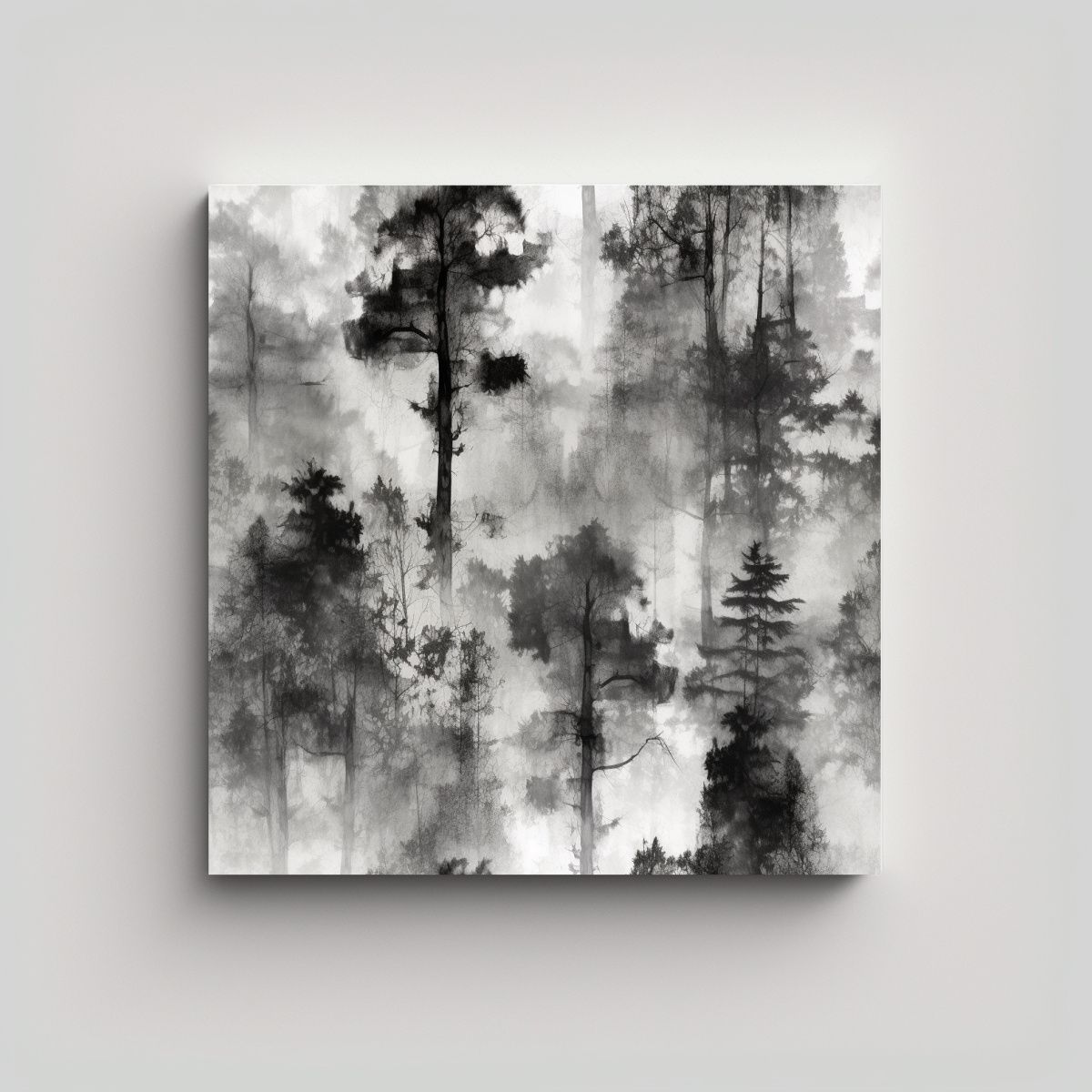 GENERICO - Pintura Al óleo En Lienzo Con Movimiento Floral 80x80 Cm