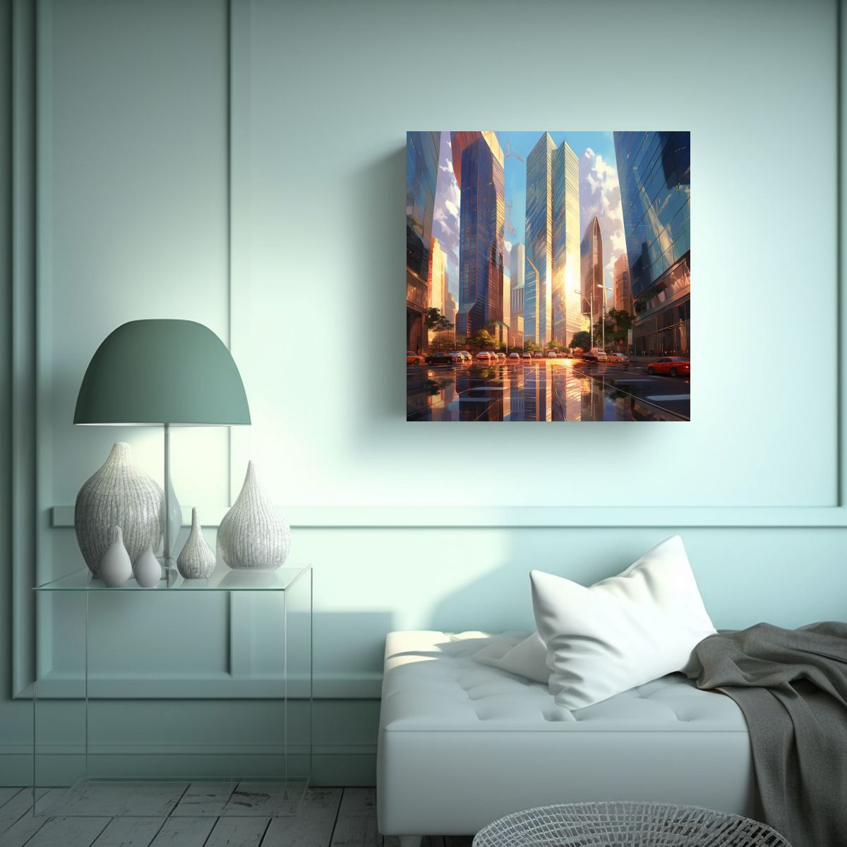 GENERICO - Pintura Decorativa De Tela En Bastidor, 80x80 Cm