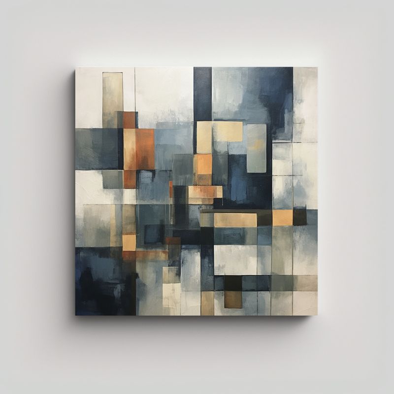 GENERICO - Cuadro Abstracción Exuberantes: Una Obra De Arte 80x80 Cm