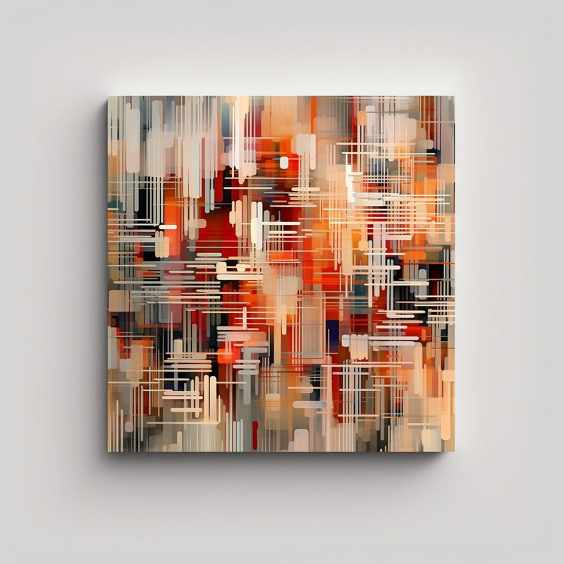 GENERICO - Lienzo De Tela Dibujo Abstracto Generado Por 50x50 Cm