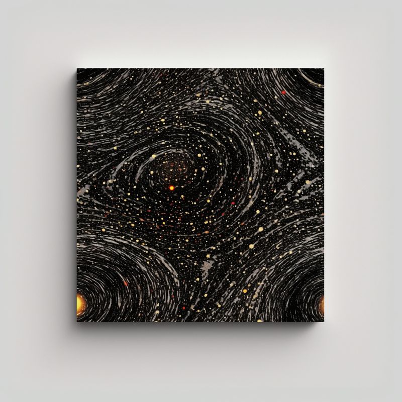 GENERICO - Cuadro Estilo Galería: Agujero Negro Oscuro Y 50x50 Cm
