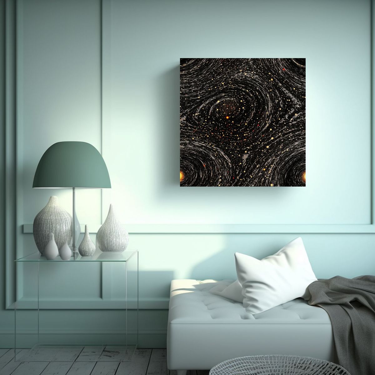 GENERICO - Cuadro Estilo Galería: Agujero Negro Oscuro Y 50x50 Cm