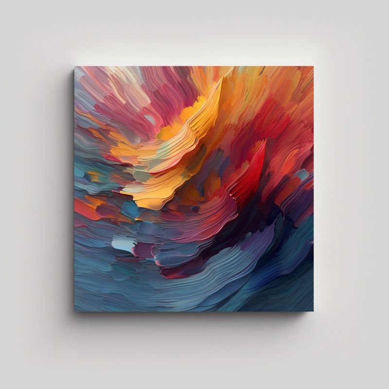 GENERICO - Pintura Decorativa Cuadro Patron Intenso Estetico 80x80 Cm