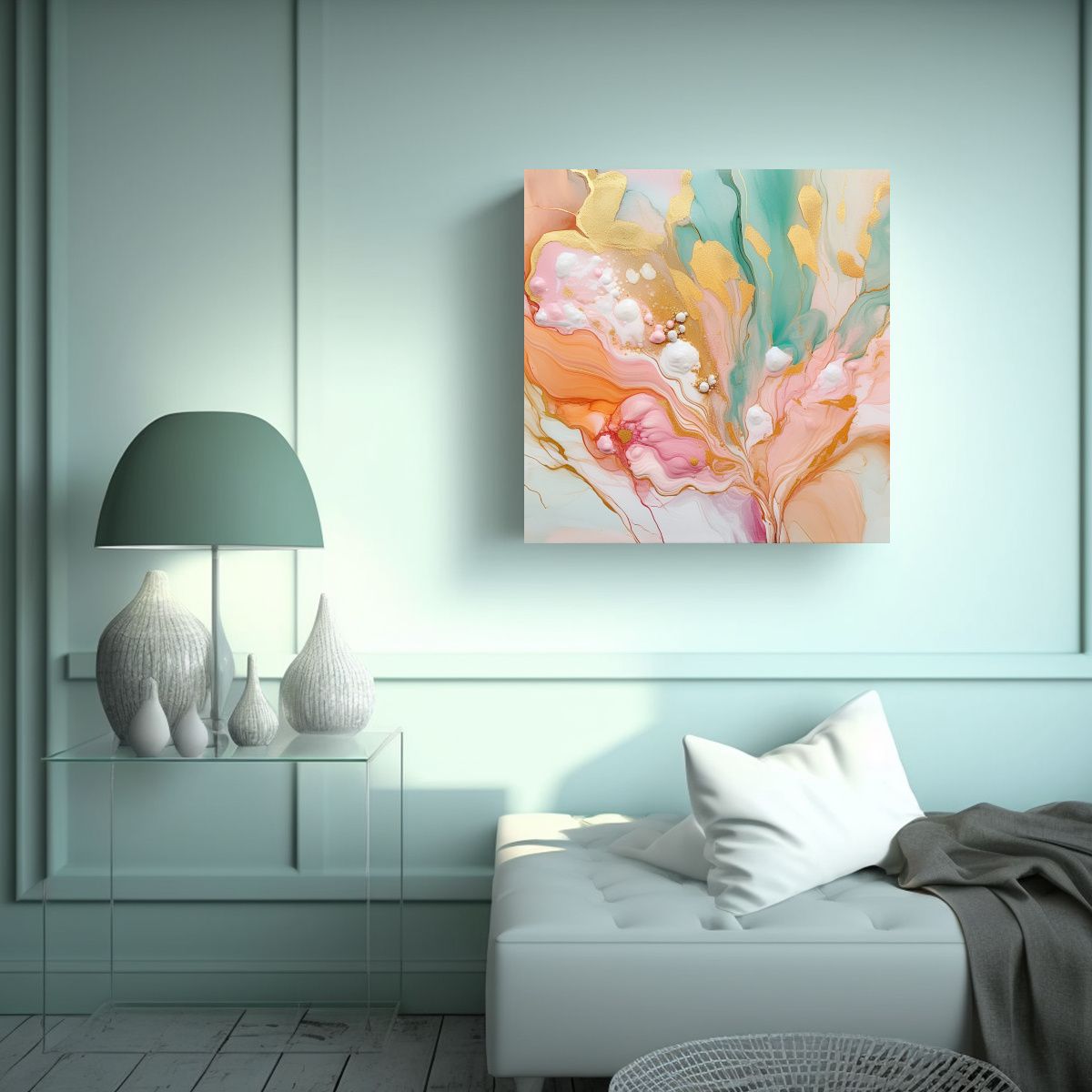 GENERICO - Pintura Decorativa Moderna Con Composición De 80x80 Cm